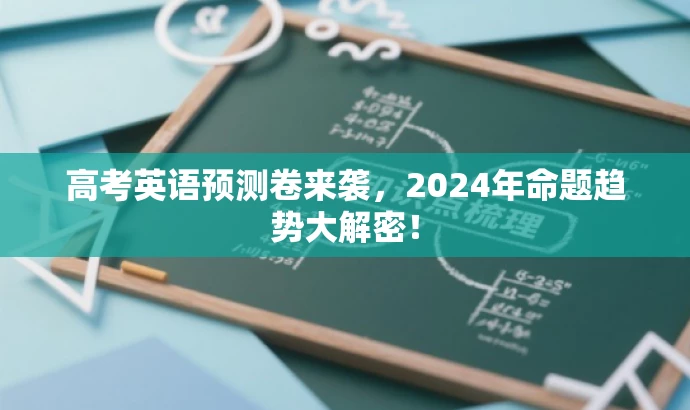 高考英语预测卷来袭,2024年命题趋势大解密! 高考英语预测卷来袭,2024年命题趋势大解密!