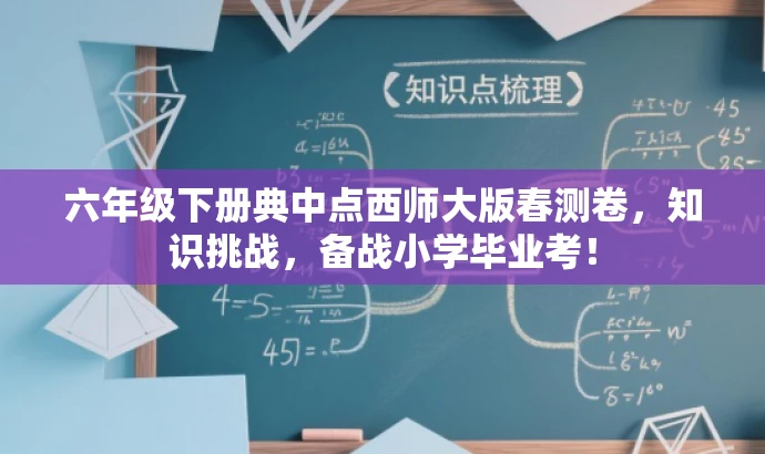六年级下册典中点西师大版春测卷,知识挑战,备战小学毕业考! 六年级下册典中点西师大版春测卷,知识挑战,备战小学毕业考!