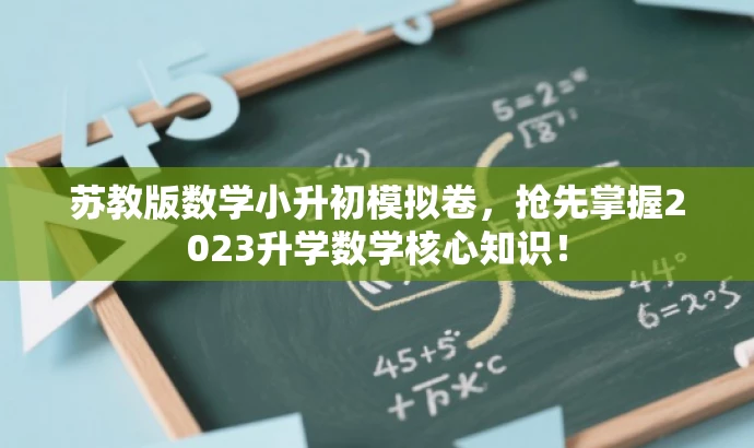 苏教版数学小升初模拟卷,抢先掌握2023升学数学核心知识! 苏教版数学小升初模拟卷,抢先掌握2023升学数学核心知识!