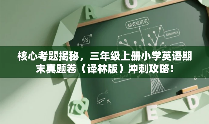 核心考题揭秘，三年级上册小学英语期末真题卷（译林版）冲刺攻略！