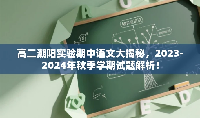 高二潮阳实验期中语文大揭秘,2023-2024年秋季学期试题解析! 高二潮阳实验期中语文大揭秘,2023-2024年秋季学期试题解析!