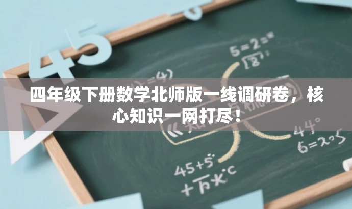 四年级下册数学北师版一线调研卷,核心知识一网打尽! 四年级下册数学北师版一线调研卷,核心知识一网打尽!