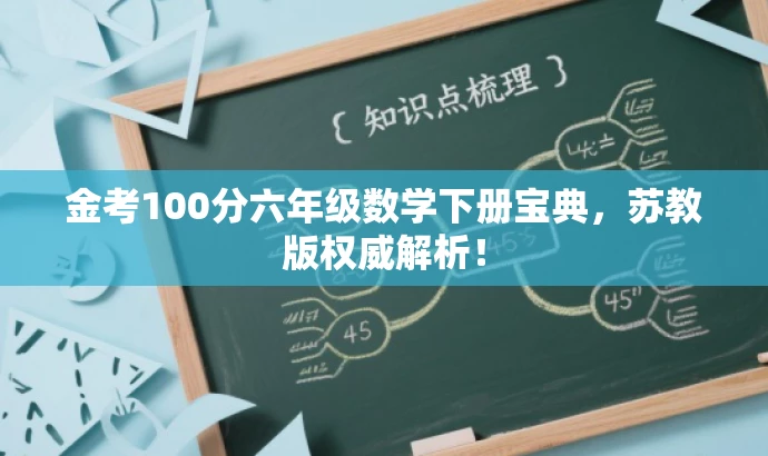 金考100分六年级数学下册宝典,苏教版权威解析! 金考100分六年级数学下册宝典,苏教版权威解析!