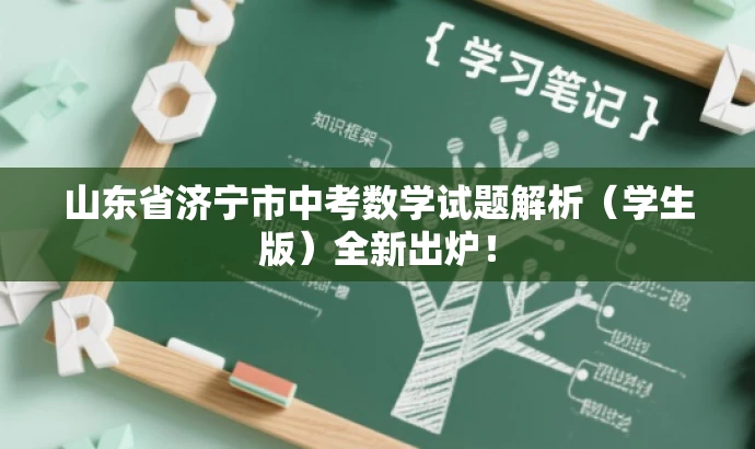 山东省济宁市中考数学试题解析（学生版）全新出炉！