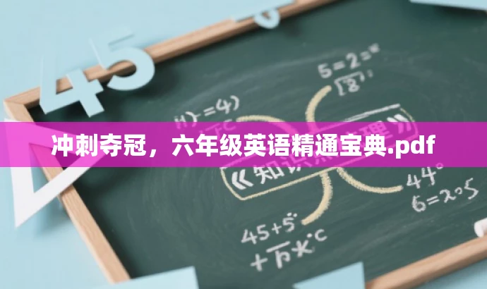 冲刺夺冠,六年级英语精通宝典.pdf 冲刺夺冠,六年级英语精通宝典.pdf