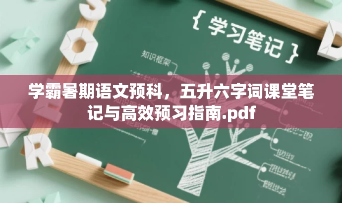 学霸暑期语文预科，五升六字词课堂笔记与高效预习指南.pdf