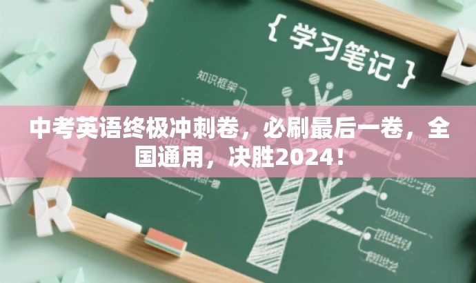 中考英语终极冲刺卷,必刷最后一卷,全国通用,决胜2024! 中考英语终极冲刺卷,必刷最后一卷,全国通用,决胜2024!
