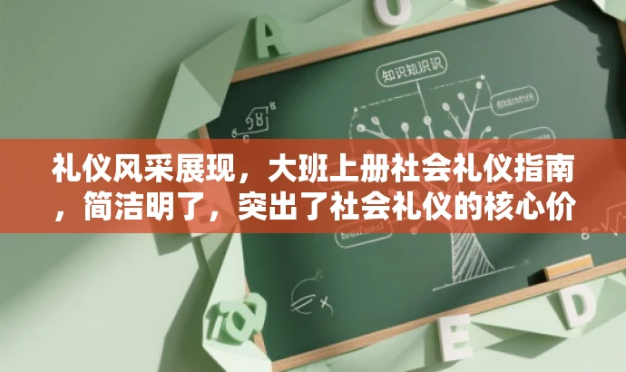 礼仪风采展现,大班上册社会礼仪指南,简洁明了,突出了社会礼仪的核心价值,同时使用了风采展现和指南等词汇来吸引目标人群的注意力。 礼仪风采展现,大班上册社会礼仪指南,简洁明了,突出了社会礼仪的核心价值,同时使用了风采展现和指南等词汇来吸引目标人群的注意力。
