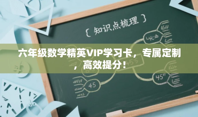 六年级数学精英VIP学习卡,专属定制,高效提分! 六年级数学精英VIP学习卡,专属定制,高效提分!