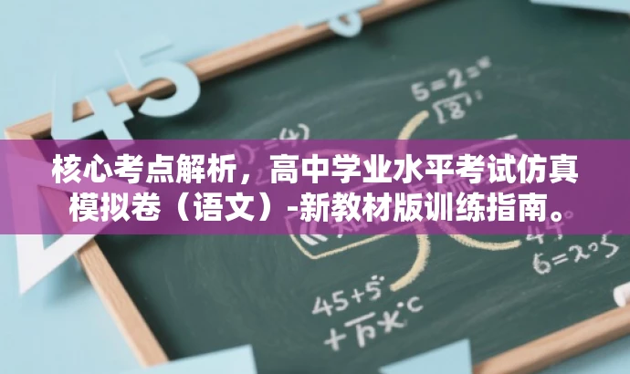 核心考点解析,高中学业水平考试仿真模拟卷(语文)-新教材版训练指南。 核心考点解析,高中学业水平考试仿真模拟卷(语文)-新教材版训练指南。