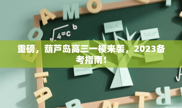 重磅，葫芦岛高三一模来袭，2023备考指南！