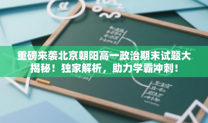 重磅来袭北京朝阳高一政治期末试题大揭秘!独家解析,助力学霸冲刺! 重磅来袭北京朝阳高一政治期末试题大揭秘!独家解析,助力学霸冲刺!
