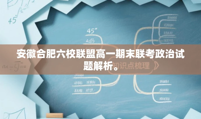 安徽合肥六校联盟高一期末联考政治试题解析。 安徽合肥六校联盟高一期末联考政治试题解析。