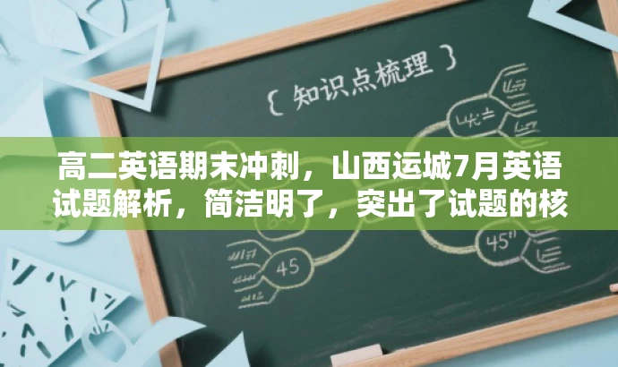 高二英语期末冲刺,山西运城7月英语试题解析,简洁明了,突出了试题的核心价值,同时使用了冲刺、解析等词汇来吸引目标人群的注意力,语言有吸引力。 高二英语期末冲刺,山西运城7月英语试题解析,简洁明了,突出了试题的核心价值,同时使用了冲刺、解析等词汇来吸引目标人群的注意力,语言有吸引力。