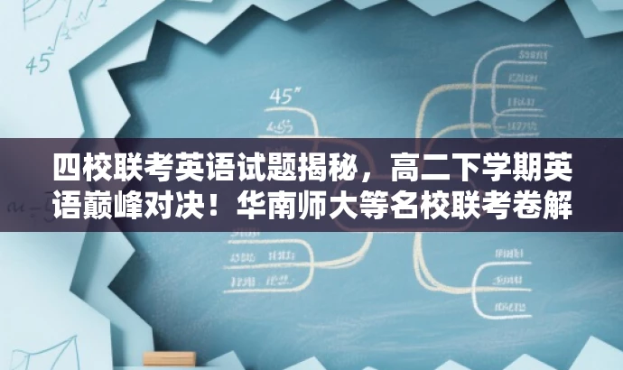 四校联考英语试题揭秘,高二下学期英语巅峰对决!华南师大等名校联考卷解析。 四校联考英语试题揭秘,高二下学期英语巅峰对决!华南师大等名校联考卷解析。