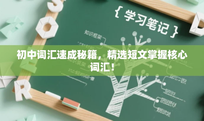 初中词汇速成秘籍,精选短文掌握核心词汇! 初中词汇速成秘籍,精选短文掌握核心词汇!