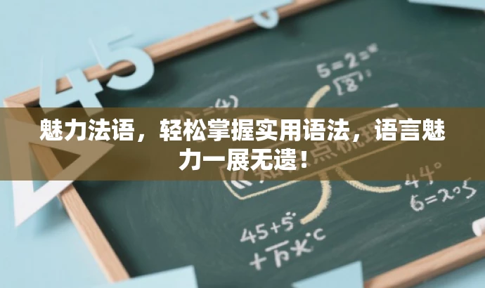 魅力法语,轻松掌握实用语法,语言魅力一展无遗! 魅力法语,轻松掌握实用语法,语言魅力一展无遗!