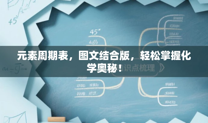 元素周期表,图文结合版,轻松掌握化学奥秘! 元素周期表,图文结合版,轻松掌握化学奥秘!