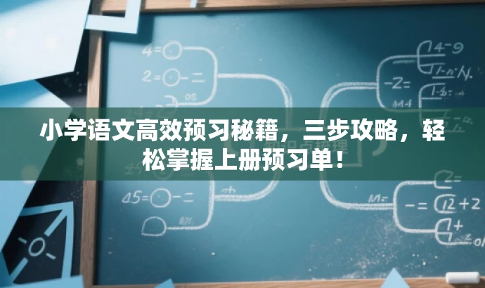 小学语文高效预习秘籍,三步攻略,轻松掌握上册预习单! 小学语文高效预习秘籍,三步攻略,轻松掌握上册预习单!