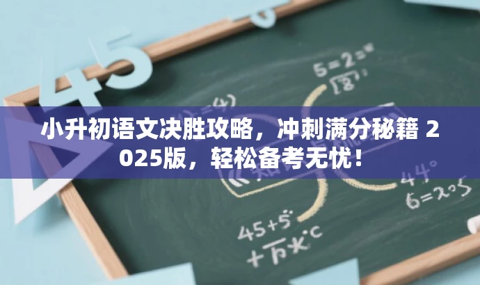 小升初语文决胜攻略,冲刺满分秘籍 2025版,轻松备考无忧! 小升初语文决胜攻略,冲刺满分秘籍 2025版,轻松备考无忧!
