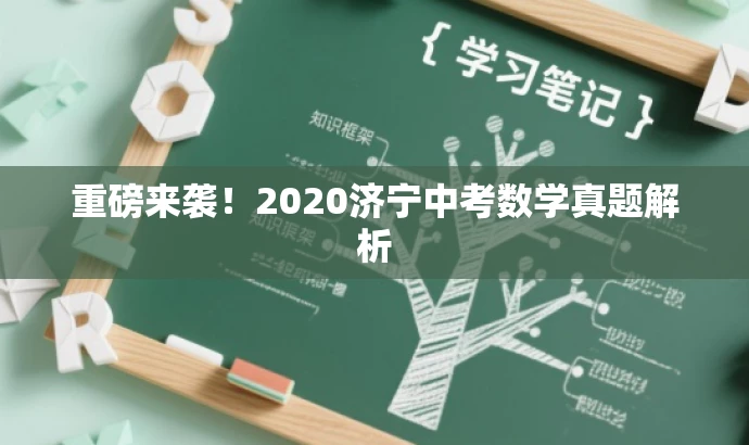 重磅来袭!2020济宁中考数学真题解析 重磅来袭!2020济宁中考数学真题解析