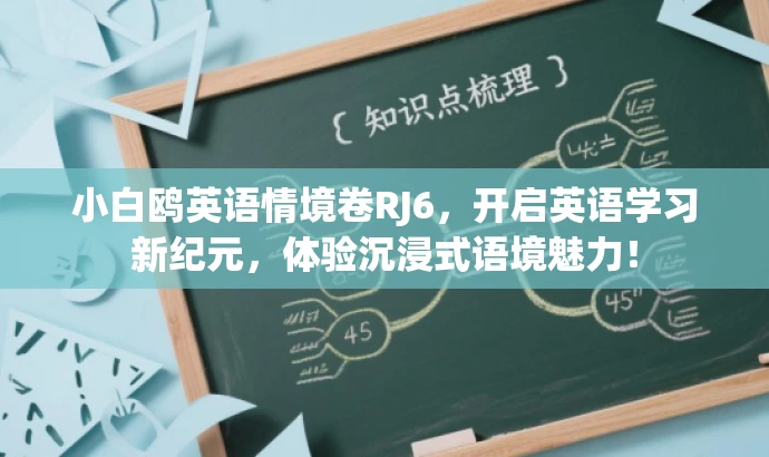 小白鸥英语情境卷RJ6,开启英语学习新纪元,体验沉浸式语境魅力! 小白鸥英语情境卷RJ6,开启英语学习新纪元,体验沉浸式语境魅力!
