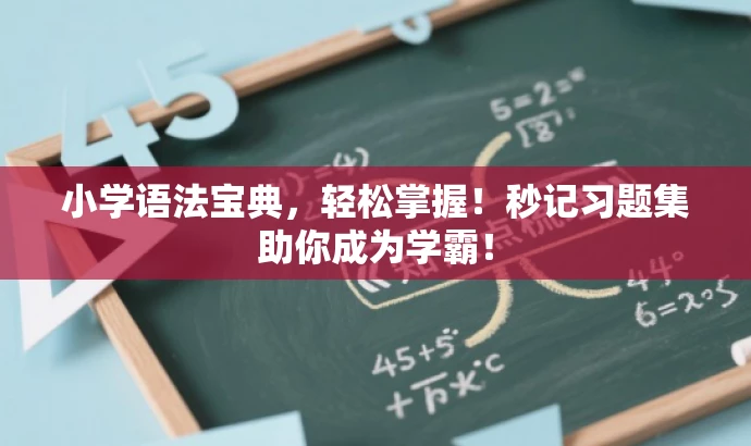 小学语法宝典,轻松掌握!秒记习题集助你成为学霸! 小学语法宝典,轻松掌握!秒记习题集助你成为学霸!