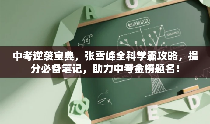 中考逆袭宝典,张雪峰全科学霸攻略,提分必备笔记,助力中考金榜题名! 中考逆袭宝典,张雪峰全科学霸攻略,提分必备笔记,助力中考金榜题名!