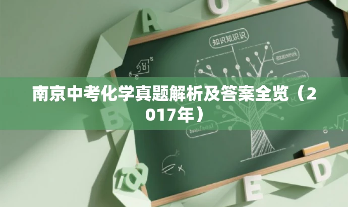 南京中考化学真题解析及答案全览（2017年）