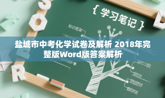 盐城市中考化学试卷及解析 2018年完整版Word版答案解析 盐城市中考化学试卷及解析 2018年完整版Word版答案解析