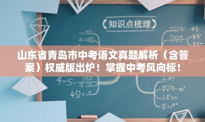山东省青岛市中考语文真题解析(含答案)权威版出炉!掌握中考风向标! 山东省青岛市中考语文真题解析(含答案)权威版出炉!掌握中考风向标!