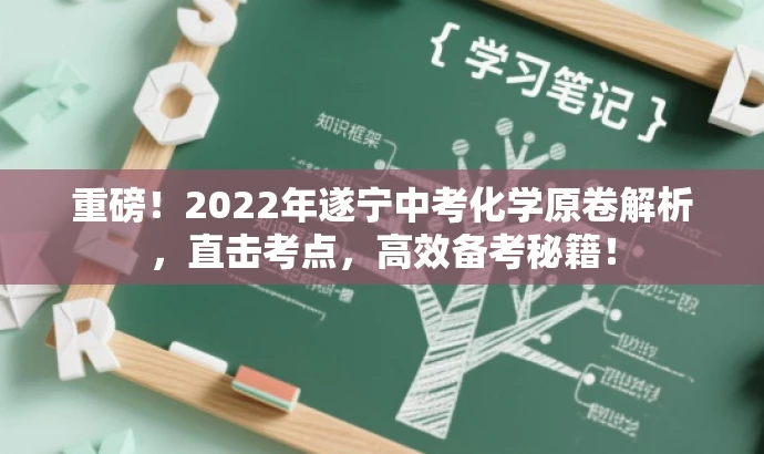 重磅!2022年遂宁中考化学原卷解析,直击考点,高效备考秘籍! 重磅!2022年遂宁中考化学原卷解析,直击考点,高效备考秘籍!
