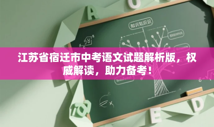 江苏省宿迁市中考语文试题解析版，权威解读，助力备考！
