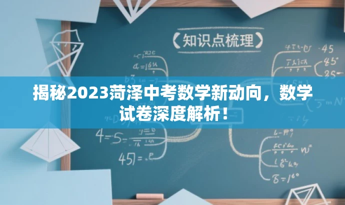 揭秘2023菏泽中考数学新动向，数学试卷深度解析！