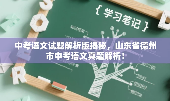 中考语文试题解析版揭秘,山东省德州市中考语文真题解析! 中考语文试题解析版揭秘,山东省德州市中考语文真题解析!