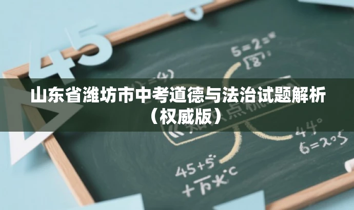 山东省潍坊市中考道德与法治试题解析(权威版) 山东省潍坊市中考道德与法治试题解析(权威版)