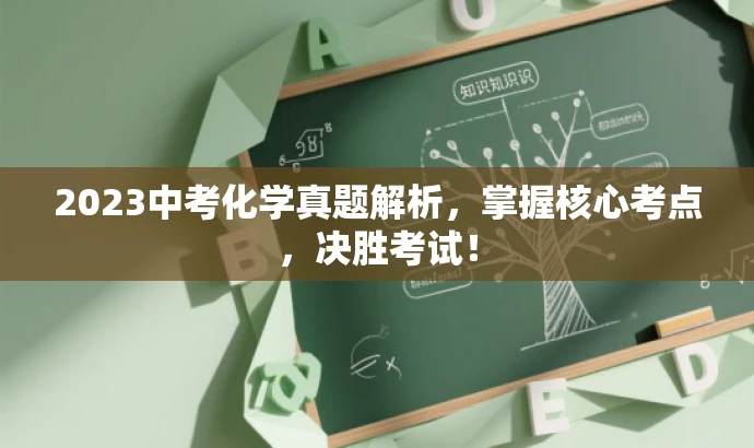 2023中考化学真题解析,掌握核心考点,决胜考试! 2023中考化学真题解析,掌握核心考点,决胜考试!