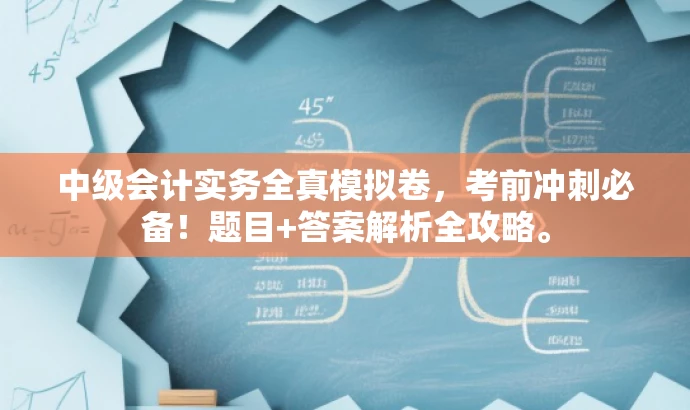 中级会计实务全真模拟卷,考前冲刺必备!题目+答案解析全攻略。 中级会计实务全真模拟卷,考前冲刺必备!题目+答案解析全攻略。