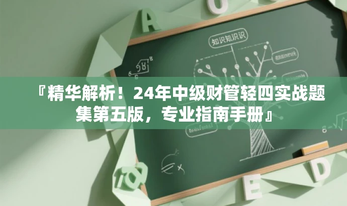 『精华解析!24年中级财管轻四实战题集第五版,专业指南手册』 『精华解析!24年中级财管轻四实战题集第五版,专业指南手册』