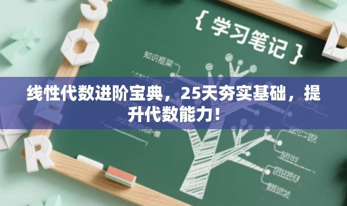 线性代数进阶宝典,25天夯实基础,提升代数能力! 线性代数进阶宝典,25天夯实基础,提升代数能力!