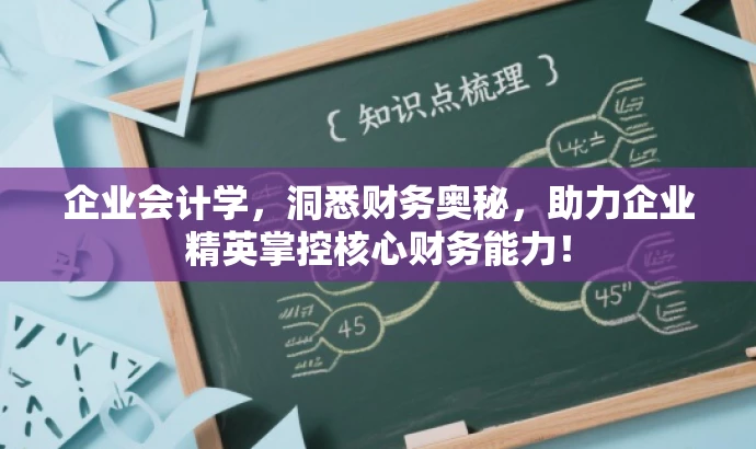 企业会计学,洞悉财务奥秘,助力企业精英掌控核心财务能力! 企业会计学,洞悉财务奥秘,助力企业精英掌控核心财务能力!