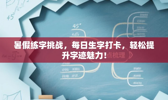 暑假练字挑战,每日生字打卡,轻松提升字迹魅力! 暑假练字挑战,每日生字打卡,轻松提升字迹魅力!