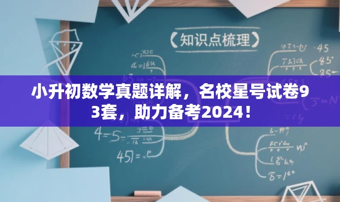小升初数学真题详解,名校星号试卷93套,助力备考2024! 小升初数学真题详解,名校星号试卷93套,助力备考2024!