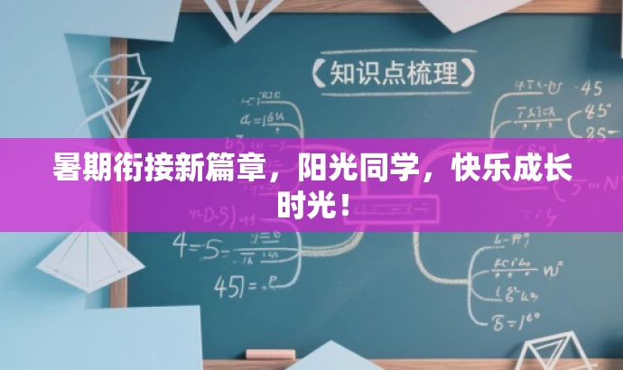 暑期衔接新篇章,阳光同学,快乐成长时光! 暑期衔接新篇章,阳光同学,快乐成长时光!
