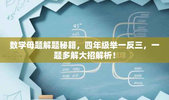 数学母题解题秘籍,四年级举一反三,一题多解大招解析! 数学母题解题秘籍,四年级举一反三,一题多解大招解析!